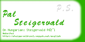 pal steigervald business card